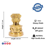 4 Inch Brass Ashoka Pillar Showpiece - National symbol showpiece