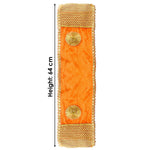 Premium Designer Orange Velvet Ganpati Idol Patka