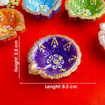 Joyful Gleam Celebratory Clay Diyas for the Festival of Lights Set of 6