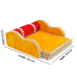 Laddu Gopal's Royal Velvet Bed