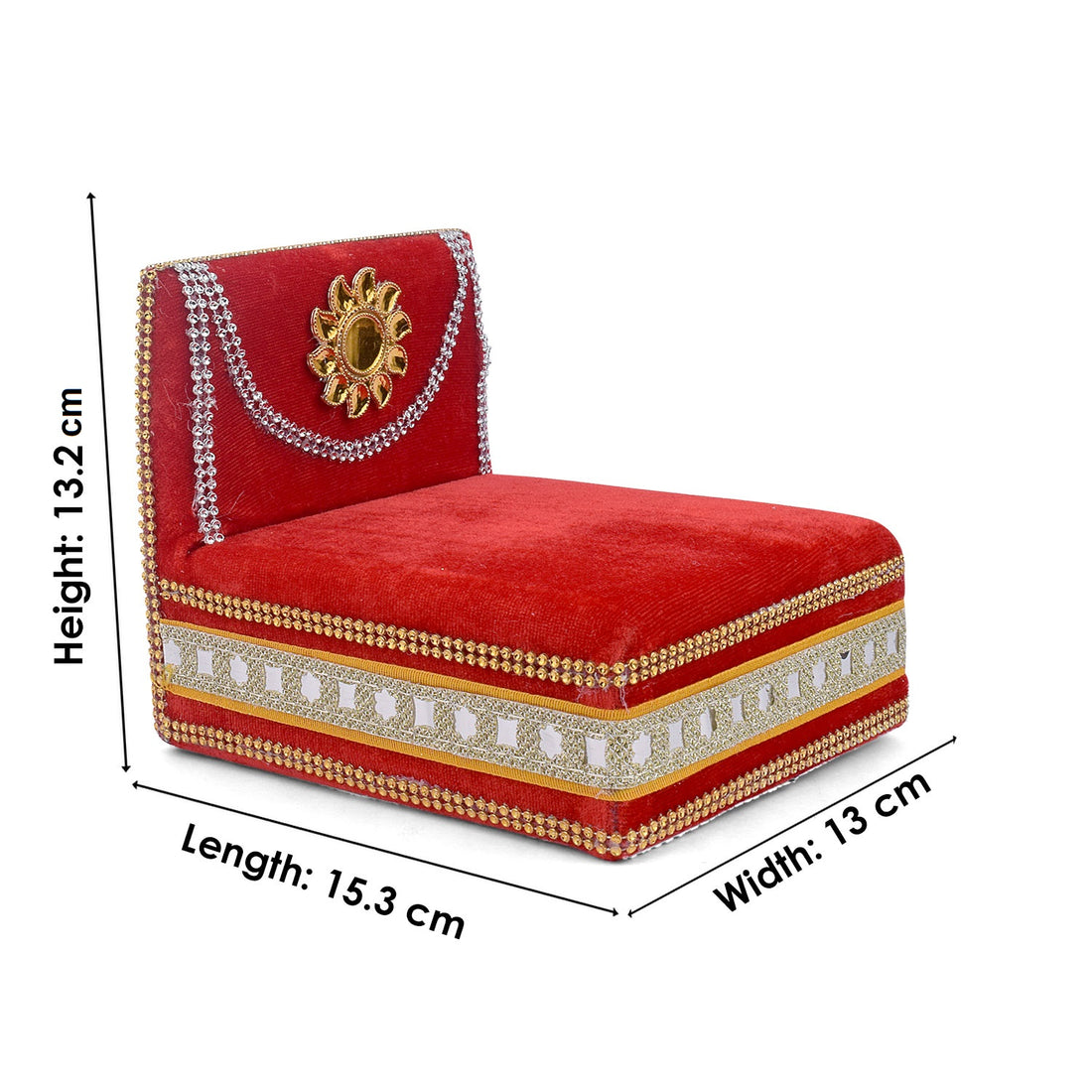Divine Embrace: Laddu Gopal's Enchanting Velvet Sleeping Bed Small