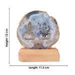 Agate Stone Stand featuring Laxmi & Ganesha