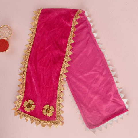 Elegant Pink Patka/Duppata/Angvastra – Available in 22 and 30 inches, soft pink devotional cloth perfect for spiritual ceremonies, puja rituals, and temple wear. India’s Largest Pooja Accessories Brand – www.satvikstore.in