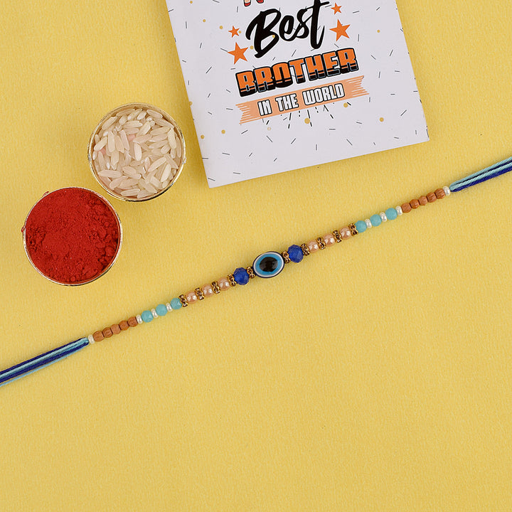 Evil Eye Rakhi with Blue Evil Eye Charm India’s Largest Pooja Accessories Brand – www.satvikstore.in

