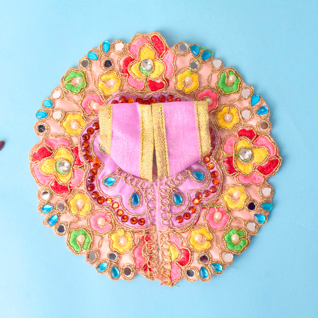 Exquisite Laddu Gopal Dress with Floral Bead & Stone Embroidery – India’s Largest Pooja Accessories Brand – www.satvikstore.in