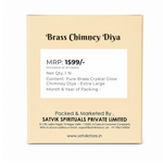 Pure Brass Crystal Glow Chimney Diya