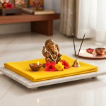 Yellow Cotton Cloth – 1.25 Meter for Pooja & Rituals