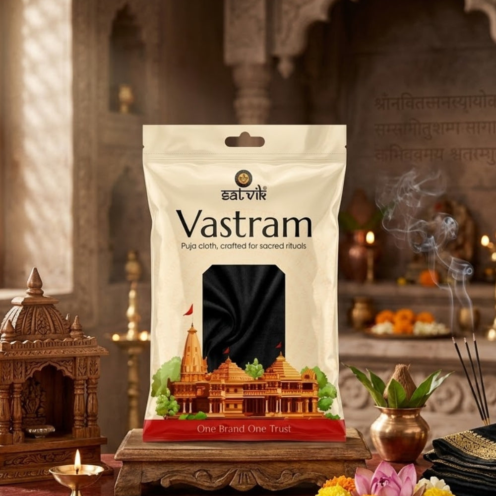 Black Cotton Cloth – 1.25 Meter for Pooja & Ritual Use