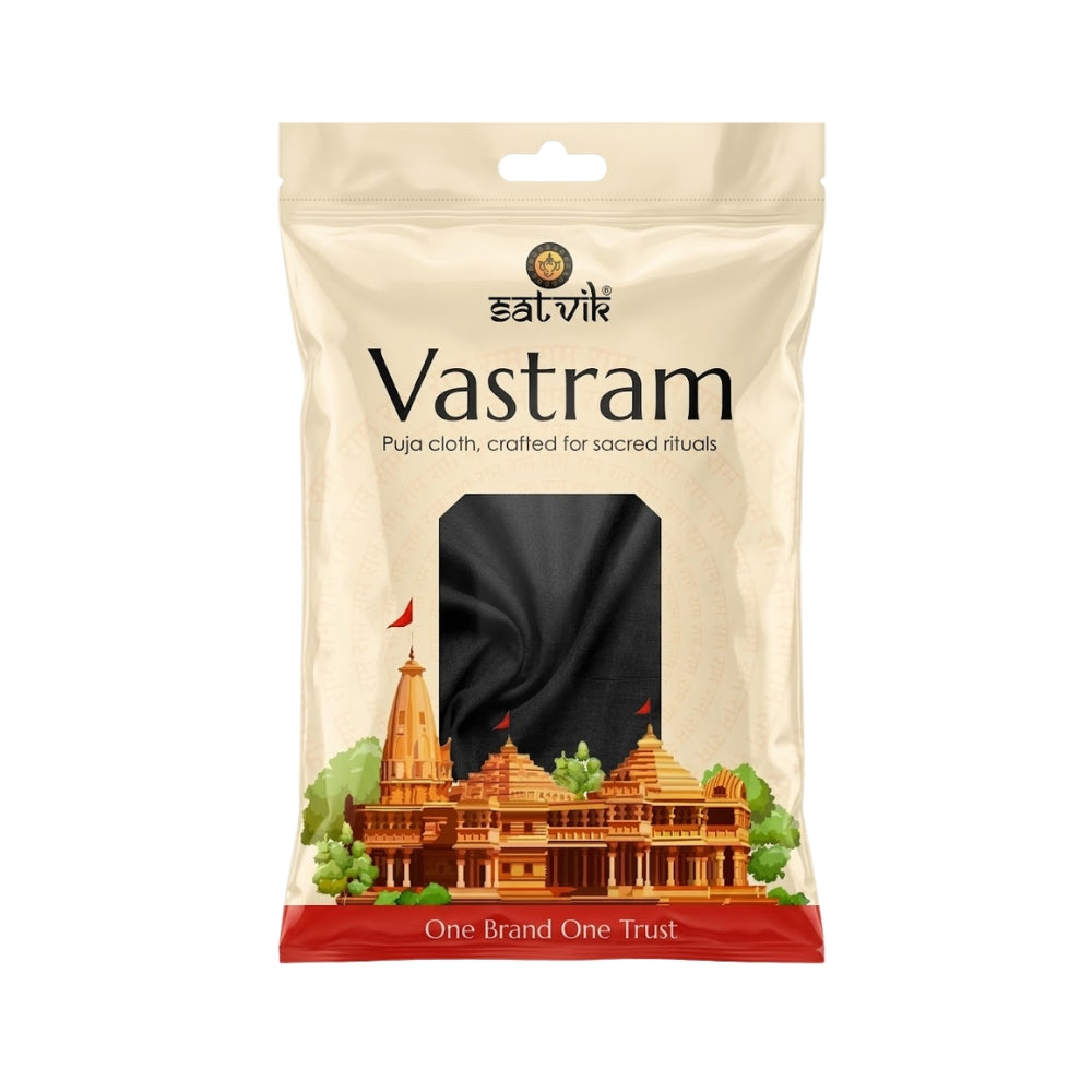 Black Cotton Cloth – 1.25 Meter for Pooja & Ritual Use