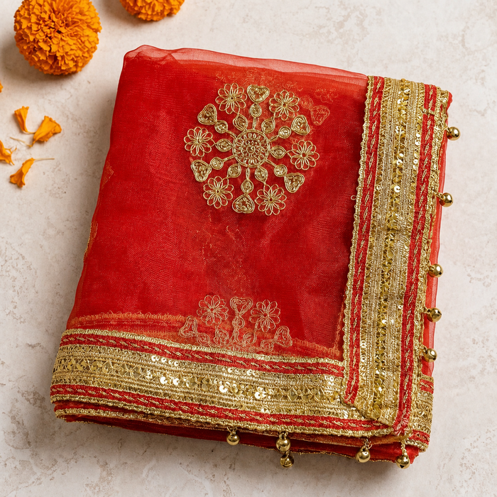 Auspicious Mata Ki Chunni (84x43 inch)