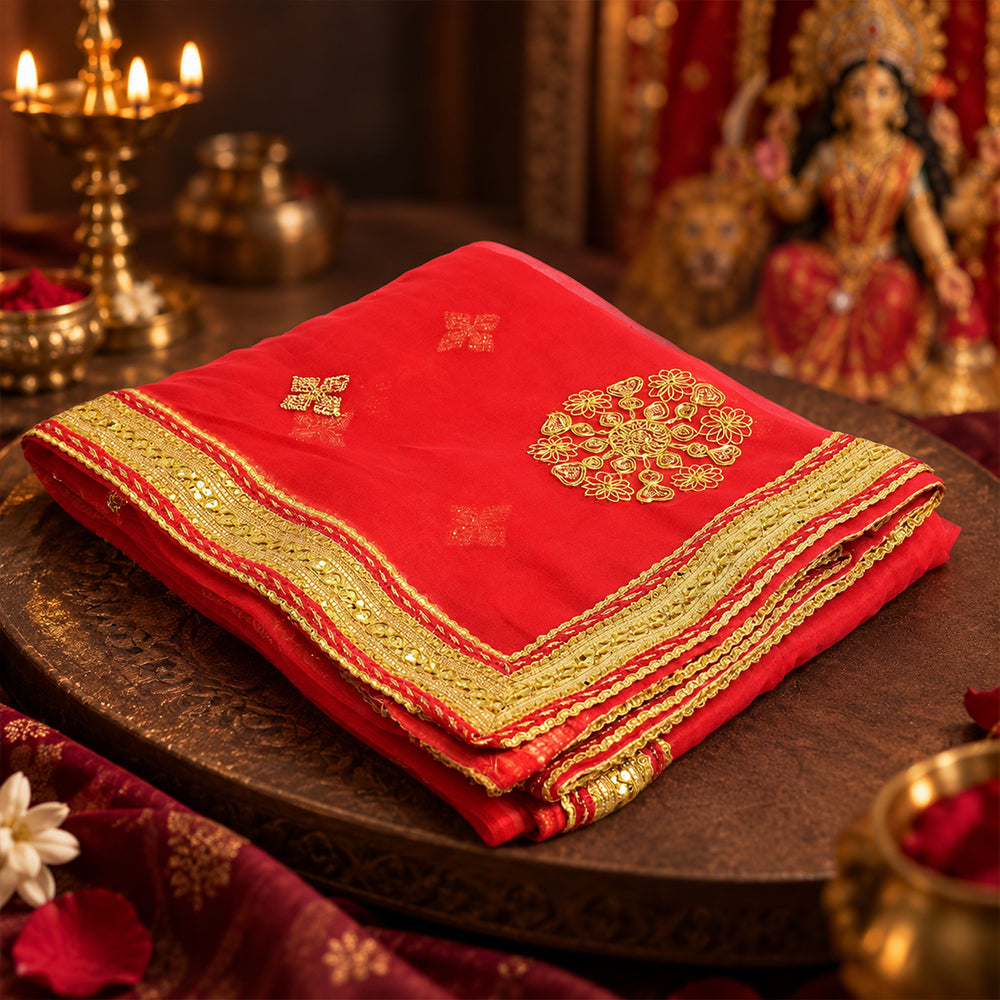 Auspicious Mata Ki Chunni (84x43 inch)