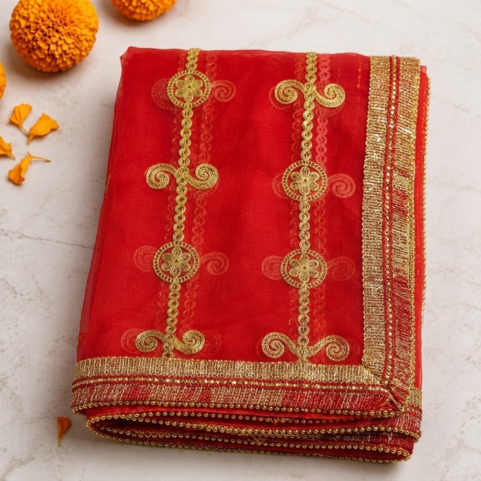 Elegant Puja Mata Chunri (89x41 inch)