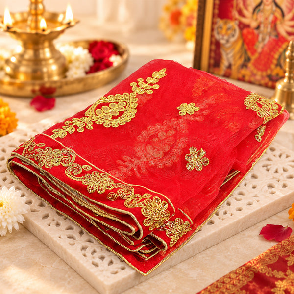 Mata Chunri for Pooja and Devotional Use (85x39 inch)
