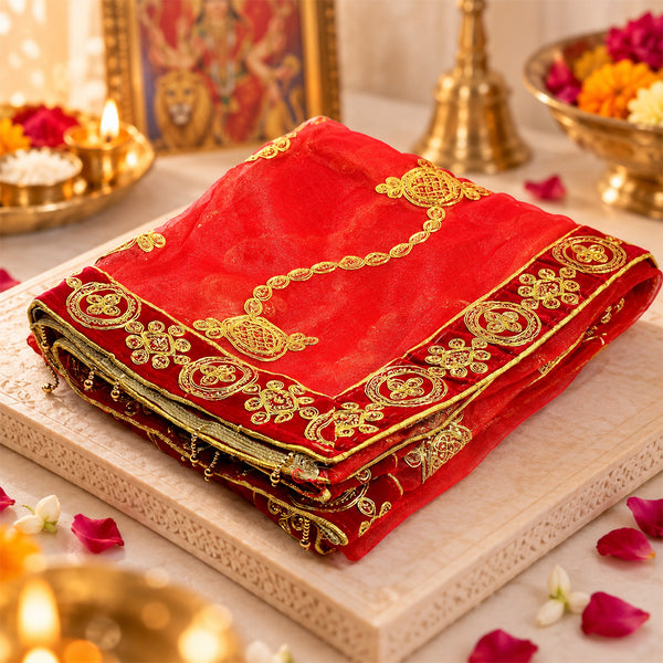 Pooja Chunri for Mandir and Religious Ceremonies (83x39 inch)