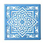 Square Geometric Interlocking Rangoli Stencil