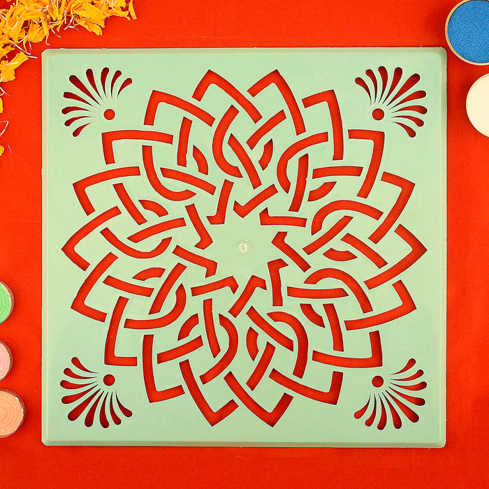 Traditional Indian Festival Floor Art Rangoli Stencil