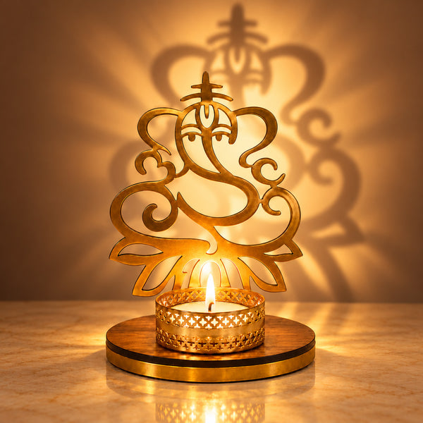Handmade Lord Ganesha Shadow Diya
