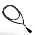 Premium Hakik Jap Mala Crystal Black turmaline
