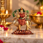 3.1 Inch Brass Sherawali Maa Idol