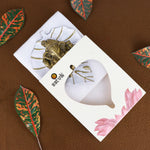 Lord Ganesh on Leaf Patta Wall Hanging - White