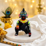 Brass Black Bal Gopal/Laddu Gopal Idol (Sizes Available 0 to 3)