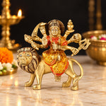 4.5 Inch Eye Catching Maa Durga Brass Idol