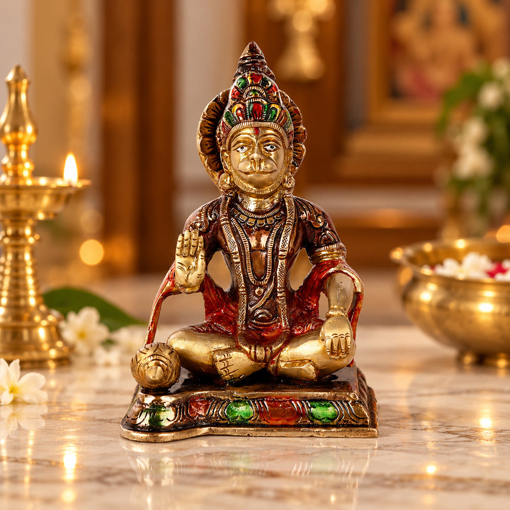 6.3 Inch Divya Brass Hanuman Idol