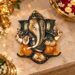 8.5 Inch Prepossessing Brass Ganesh Wall Hanging 