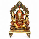 17.25 inches Stunning Brass Ganesha Statue