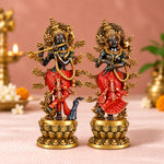 15.2 Inch Gorgeous Radha Krishna Brass Idol