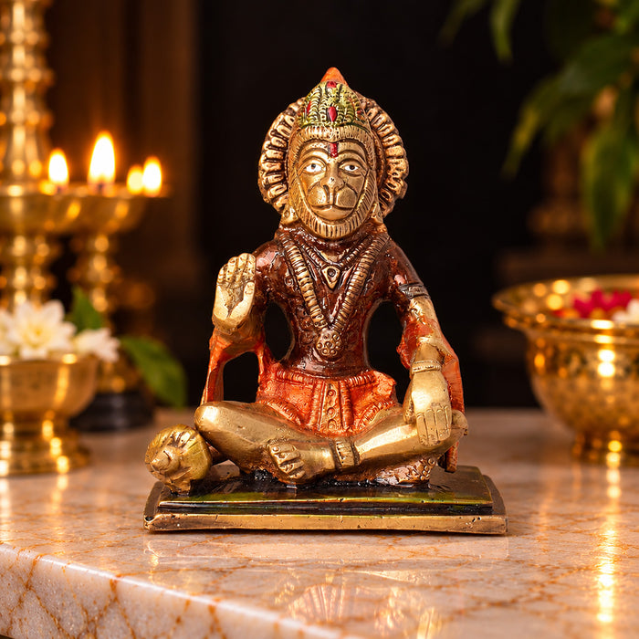 4.3 Inch Brass Hanuman Idol