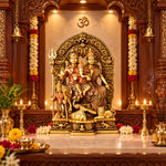 11.6 Inch Brass Sampurna Shiv Parivaar Idol Complete Lord Shiva Family Statue