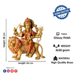 11 Inch Magnificent Sherawali Mata Statue for Home Temple