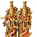 12.2 Inch Stunning Radha Krishna Brass Idol