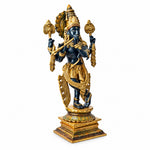 19 Inch Brass Chola Krishna Sculpture Playing the Flute