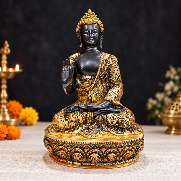 13 Inch Buddha Statue in Sitting Pose – Majestic and Serene