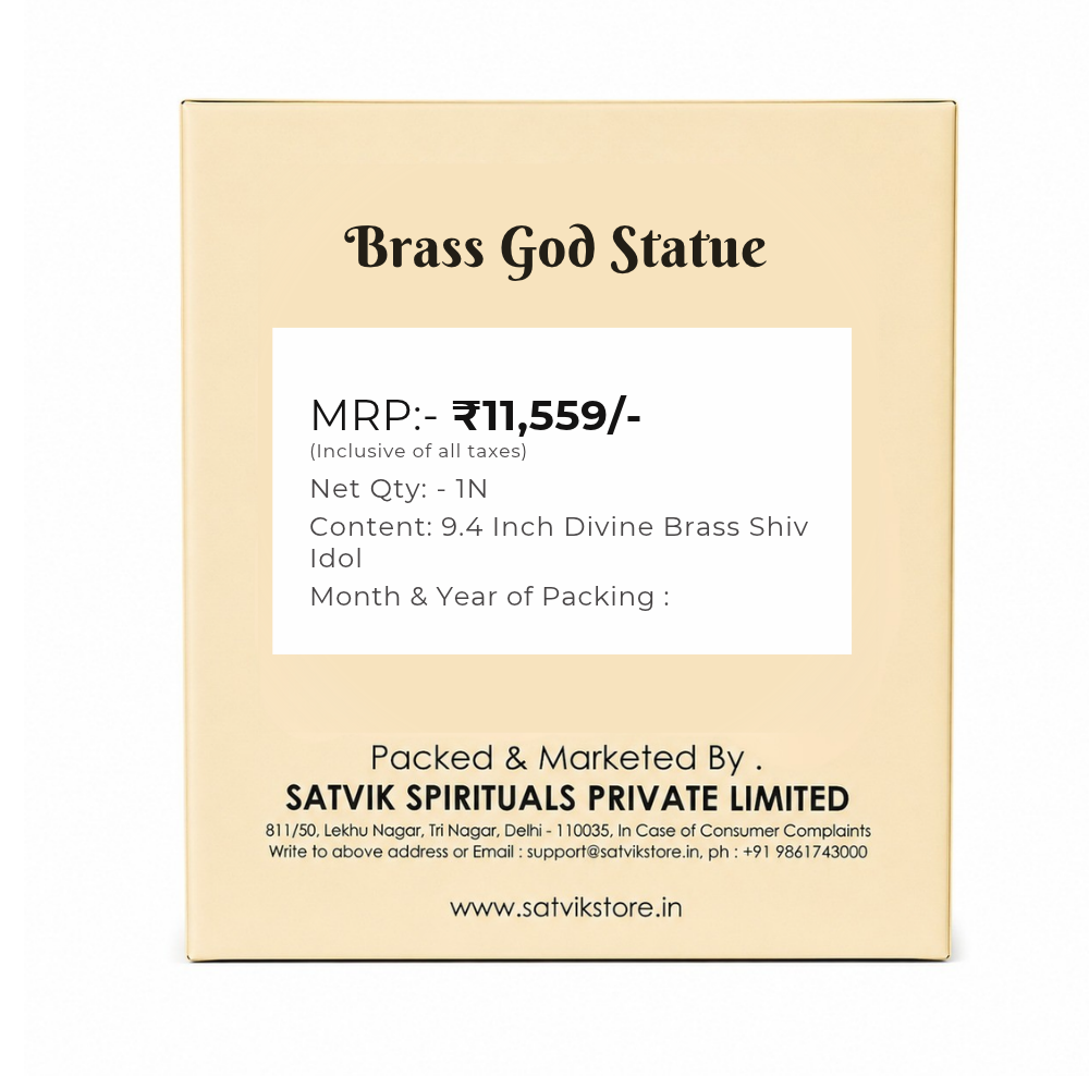 9.4 Inch Divine Brass Shiv Idol