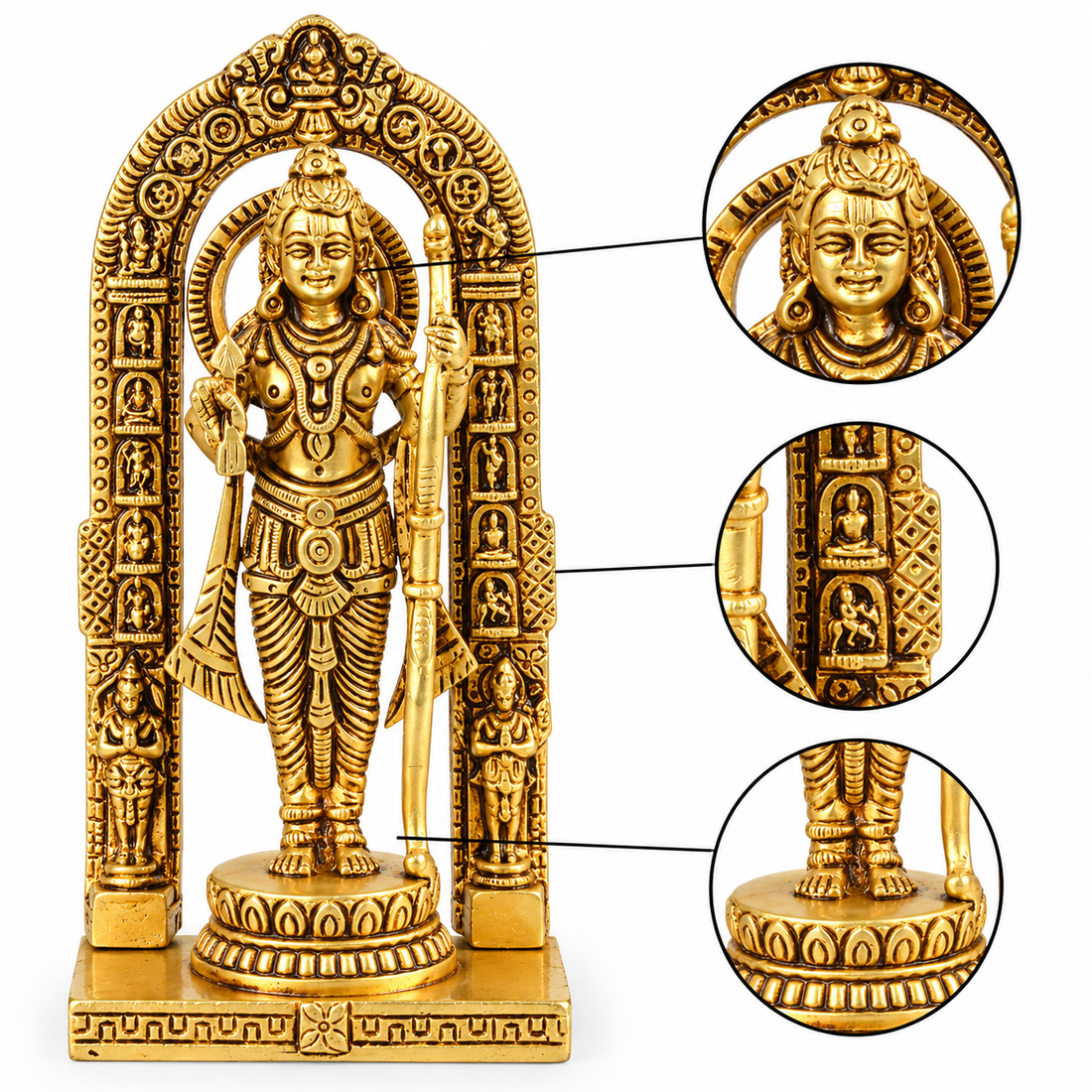 5.9 Inch Superfine Pure Brass Ayodhya Ram Lalla Idol