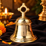 10.6 Inch Handcrafted Brass Ghanta for Temple