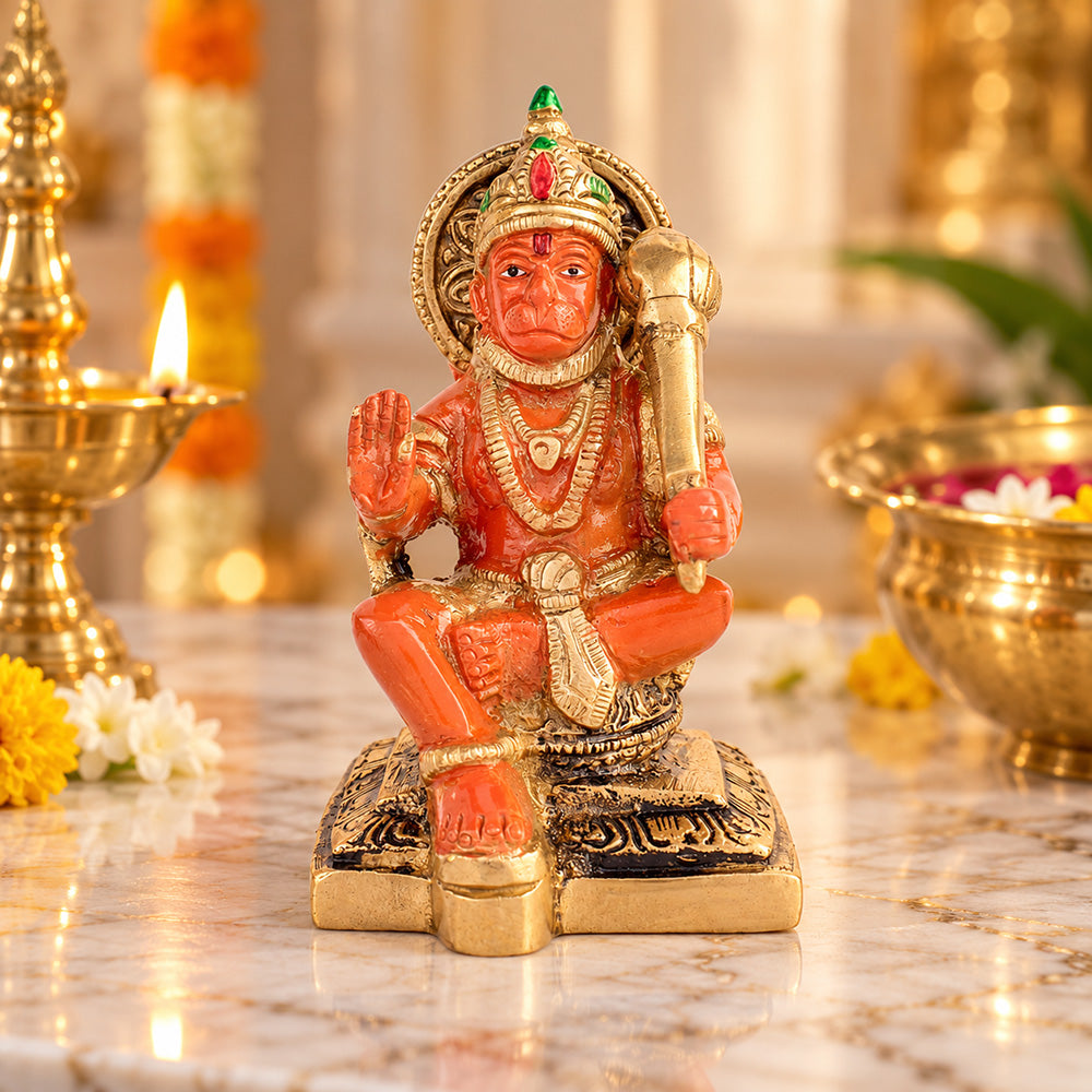 4.3 Inch Brass Kesari Nandan Hanuman Idol