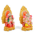 Traditional Clay Laxmi Ganesha Idol Statue for Home Temple