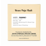 Ravishing 8 Pc Brass Puja Thali Set with Premium Velvet Box (10 Inch)