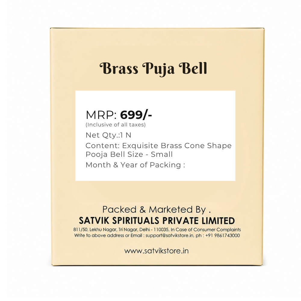 Exquisite Brass Cone Shape Pooja Bell/Ghanti
