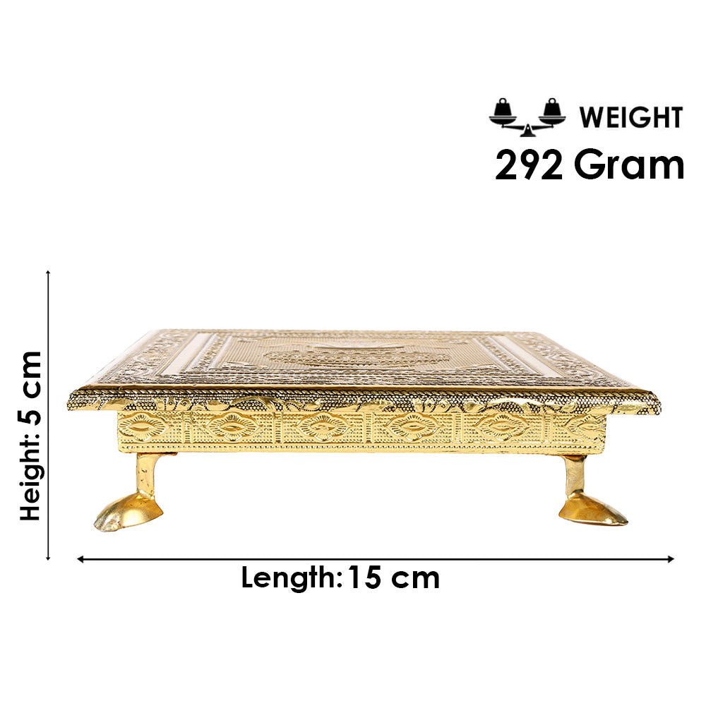 Meenakari-Adorned Wooden Kalash Chowki for a Touch of Elegance (6 Inch)