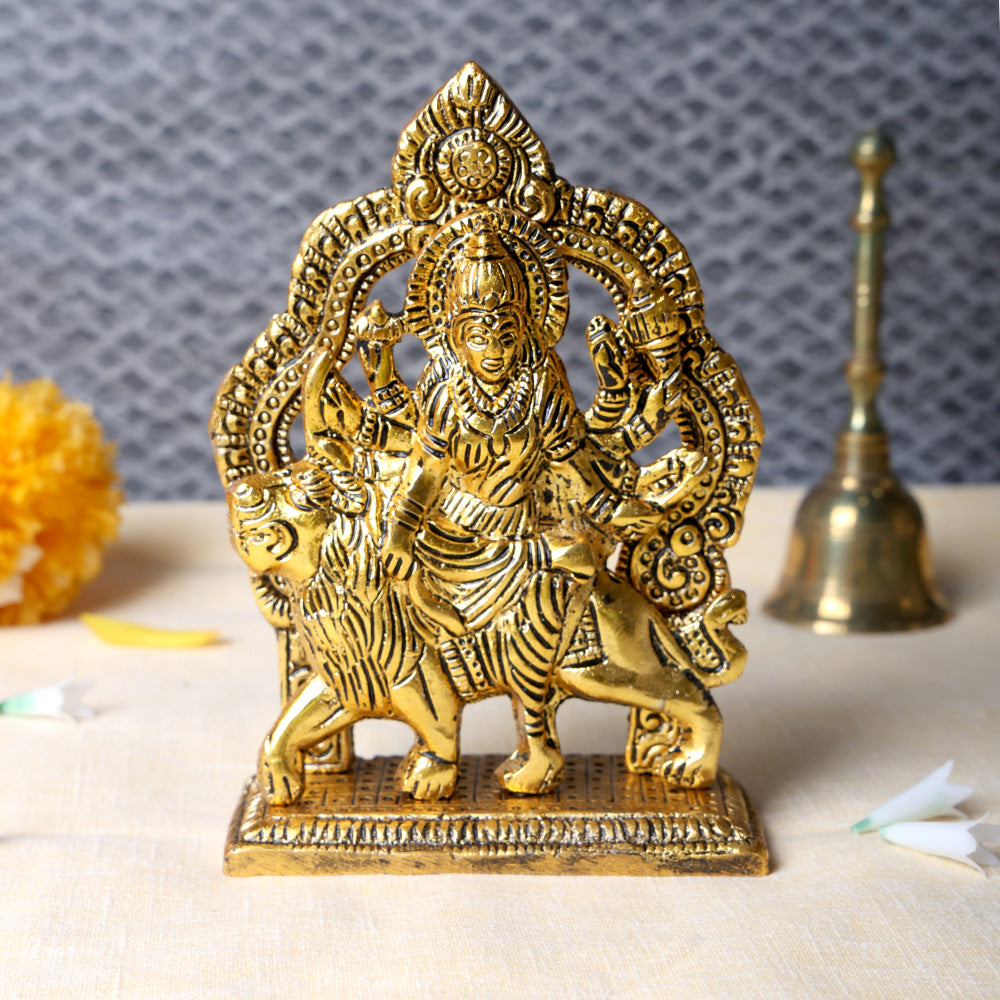 Metal Durga Maa Idol for Home Temple & Navratri Pooja