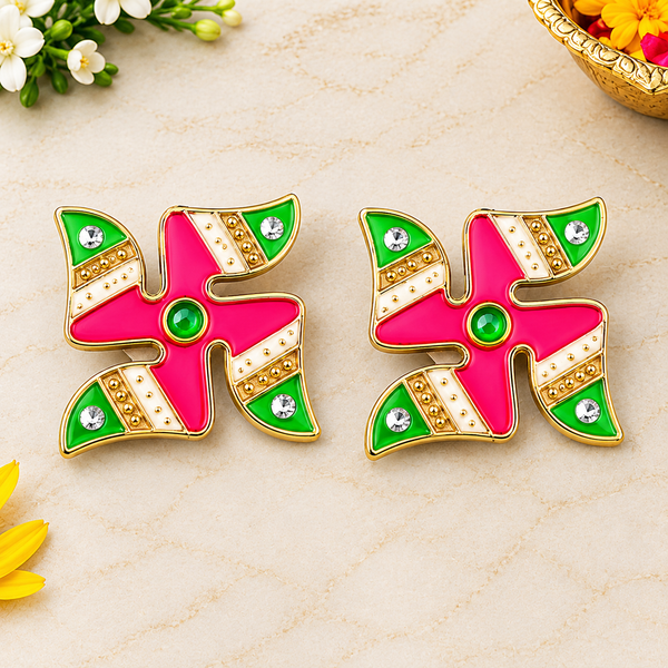 Diwali Delight Swastika Festive Stickers Set of 2
