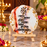 Decorative Ganesha Mantra Frame With Stand Made With Epoxy