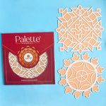 2 Pc Rangoli Pallets for Expressive Designs with Rangoli Colors