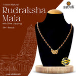 One Mukhi Rudraksha Mala with Silver Capping – Certified Spiritual Bead for Divine Connection and Awakening. India’s Premium Rudraksha Jap Mala Store- www.satvikstore .in


