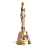 7 Inch Handcrafted Meenakari Brass Puja Bell (White)